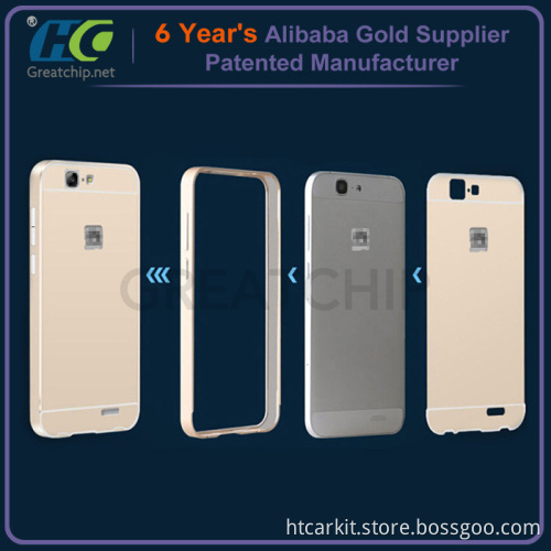 Showkoo aluminum metal bumper pc bumper case for Huawei G7 case
